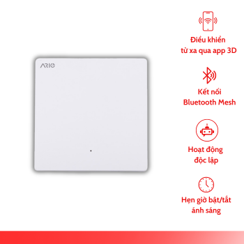 Công tắc thông minh BLE 1 nút Ario Vuông
